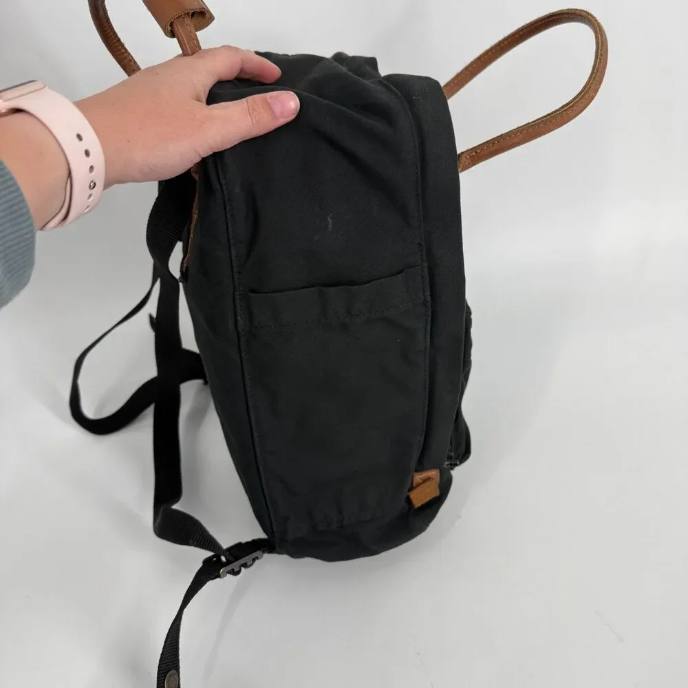 Fjallraven 27173 Kanken No. 2 Canvas Leather G-1000 backpack Rucksack Bag Black